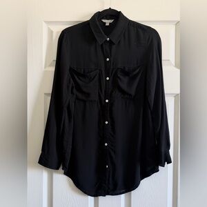 Rubbish Women’s Black Button Down Shirt